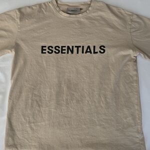 Essentials Beige T-Shirt - XL